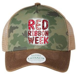 Red Ribbon Week Groovy Red Ribbon Awareness Legacy Tie Dye Trucker Hat