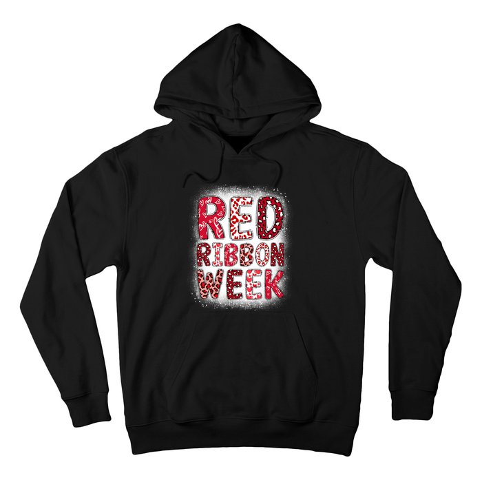 Red Ribbon Week Groovy Red Ribbon Awareness Hoodie