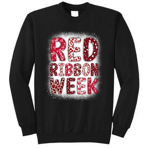 Red Ribbon Week Groovy Red Ribbon Awareness Sweatshirt