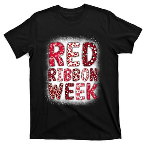 Red Ribbon Week Groovy Red Ribbon Awareness T-Shirt