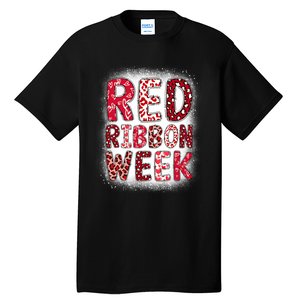 Red Ribbon Week Groovy Red Ribbon Awareness Tall T-Shirt