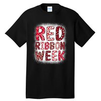 Red Ribbon Week Groovy Red Ribbon Awareness Tall T-Shirt