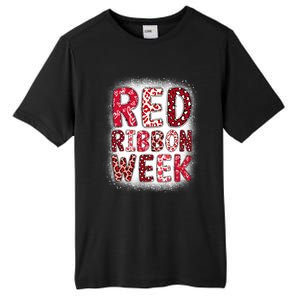 Red Ribbon Week Groovy Red Ribbon Awareness Tall Fusion ChromaSoft Performance T-Shirt