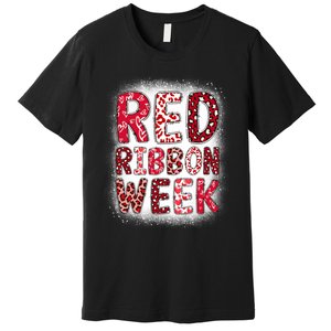 Red Ribbon Week Groovy Red Ribbon Awareness Premium T-Shirt