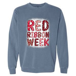 Red Ribbon Week Groovy Red Ribbon Awareness Garment-Dyed Sweatshirt