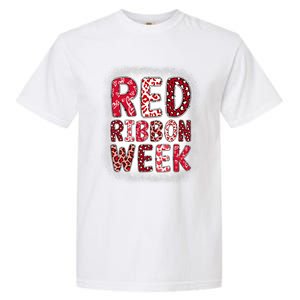 Red Ribbon Week Groovy Red Ribbon Awareness Garment-Dyed Heavyweight T-Shirt