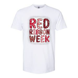 Red Ribbon Week Groovy Red Ribbon Awareness Softstyle CVC T-Shirt