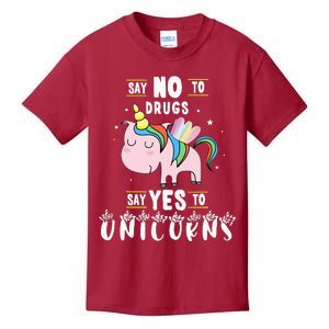 Red Ribbon Week Say No To Drugs Say Yes to Unicorns Gift Kids T-Shirt