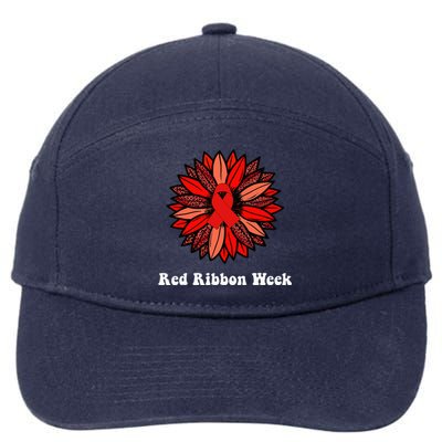 Red Ribbon Week Red Ribbon Sunflower Red Ribbon Week 7-Panel Snapback Hat