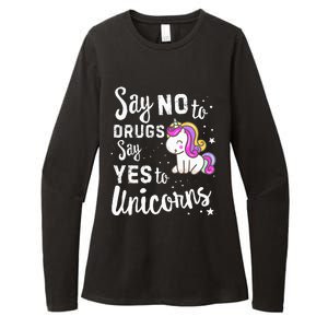 Red Ribbon Week Say No To Say Yes To Unicorns Unicorn Womens CVC Long Sleeve Shirt