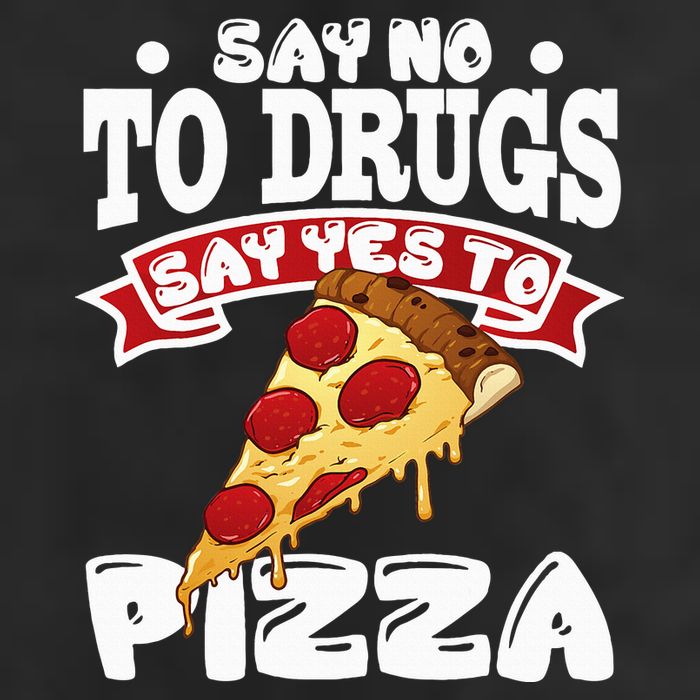 Red Ribbon Week Say No To Drugs Say Yes To Pizza 7 Panel Mesh Trucker Snapback Hat