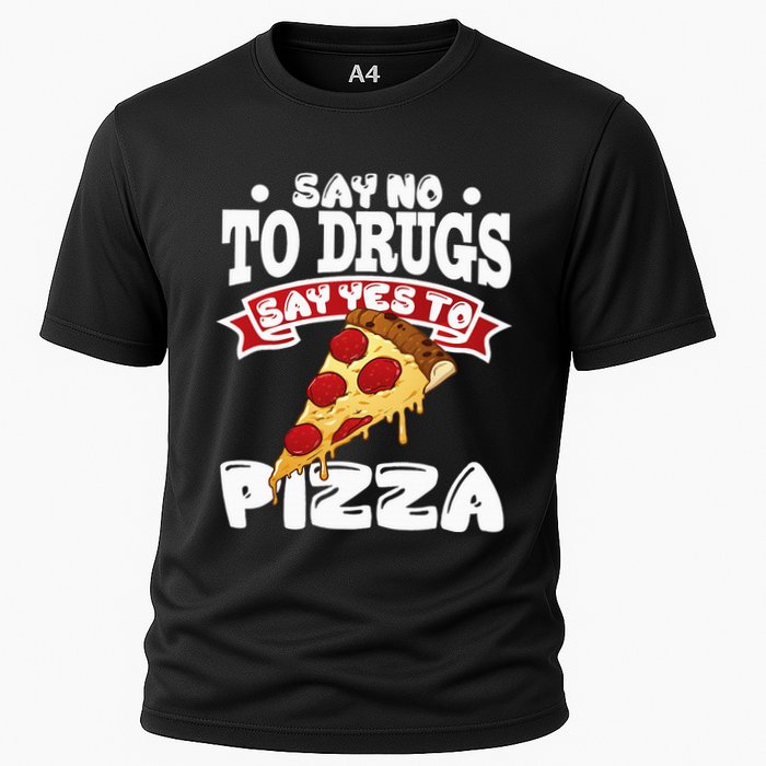 Red Ribbon Week Say No To Drugs Say Yes To Pizza Cooling Performance Crew T-Shirt