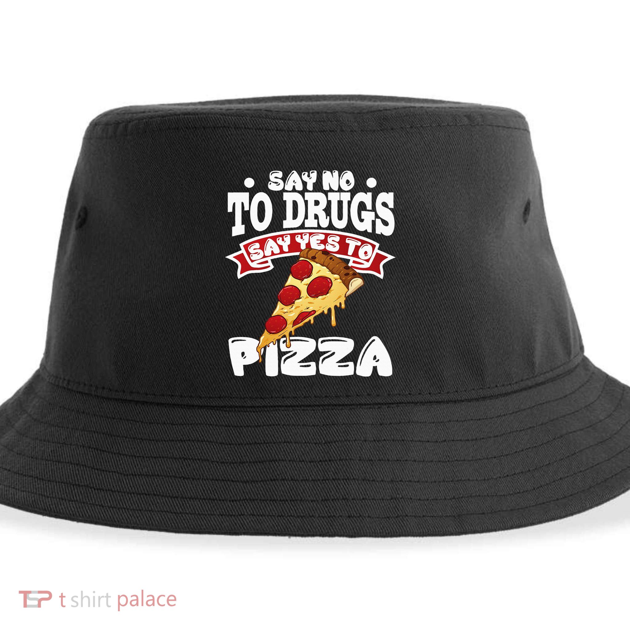 Red Ribbon Week Say No To Drugs Say Yes To Pizza Sustainable Bucket Hat