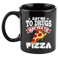 Red Ribbon Week Say No To Drugs Say Yes To Pizza 11oz C Handle Ceramic Mug
