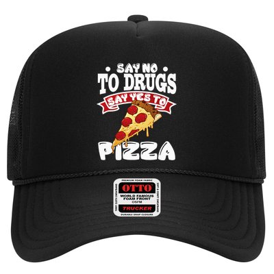 Red Ribbon Week Say No To Drugs Say Yes To Pizza Trucker Hat