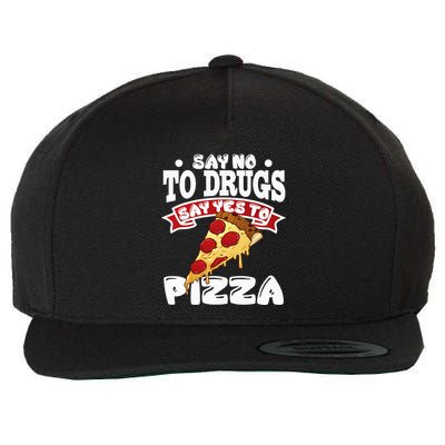 Red Ribbon Week Say No To Drugs Say Yes To Pizza Wool Snapback Cap