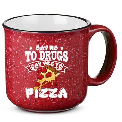 Red Ribbon Week Say No To Drugs Say Yes To Pizza 15oz Campfire Ceramic Mug