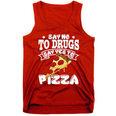 Red Ribbon Week Say No To Drugs Say Yes To Pizza Tank Top