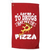 Red Ribbon Week Say No To Drugs Say Yes To Pizza Golf Towel