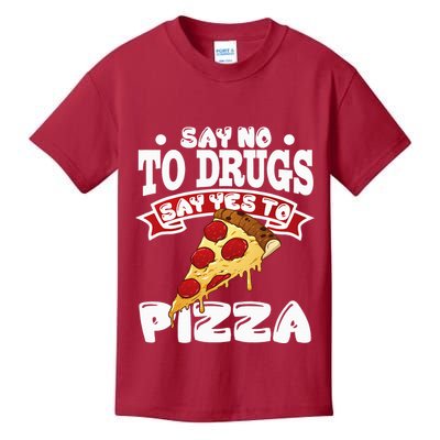 Red Ribbon Week Say No To Drugs Say Yes To Pizza Kids T-Shirt