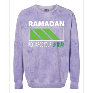 Ramadan Recharge Your I Fasting Muslim Ramadan Kareem Funny Gift Colorblast Crewneck Sweatshirt