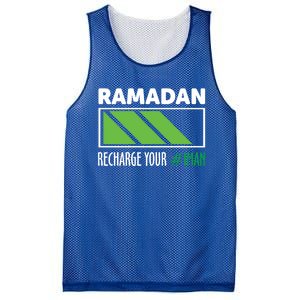 Ramadan Recharge Your I Fasting Muslim Ramadan Kareem Funny Gift Mesh Reversible Basketball Jersey Tank