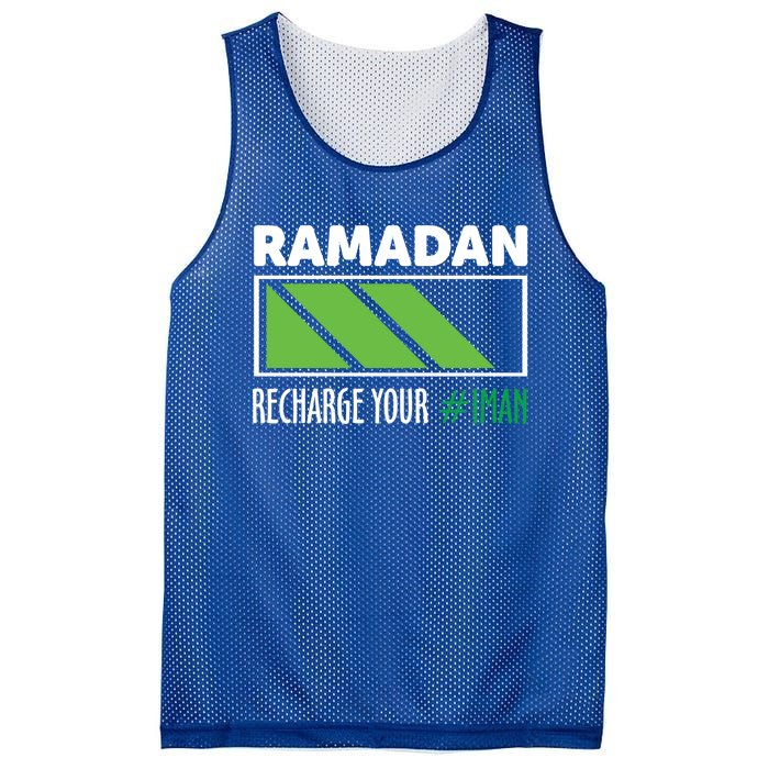 Ramadan Recharge Your I Fasting Muslim Ramadan Kareem Funny Gift Mesh Reversible Basketball Jersey Tank