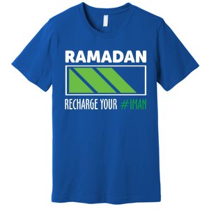 Ramadan Recharge Your I Fasting Muslim Ramadan Kareem Funny Gift Premium T-Shirt