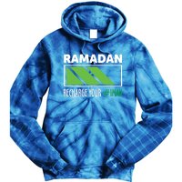 Ramadan Recharge Your I Fasting Muslim Ramadan Kareem Funny Gift Tie Dye Hoodie