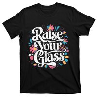 Retro Raise Your Glass Party Cheers T-Shirt