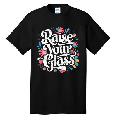 Retro Raise Your Glass Party Cheers Tall T-Shirt