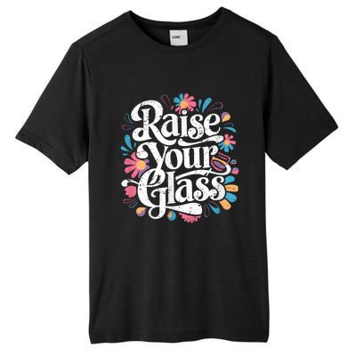 Retro Raise Your Glass Party Cheers Tall Fusion ChromaSoft Performance T-Shirt