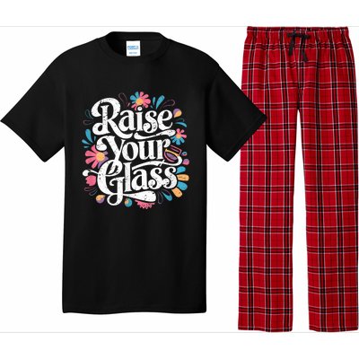 Retro Raise Your Glass Party Cheers Pajama Set