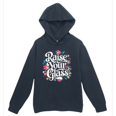 Retro Raise Your Glass Party Cheers Urban Pullover Hoodie