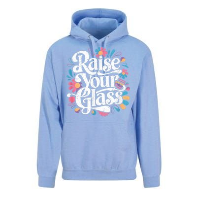 Retro Raise Your Glass Party Cheers Unisex Surf Hoodie