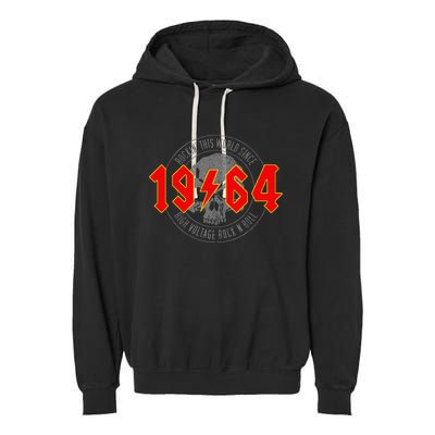 Rockin Since 1964 Classic Rock 1964 Birthday Garment-Dyed Fleece Hoodie