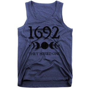 Retro Salem 1692 They Missed One Funny Moon Crescent Tank Top