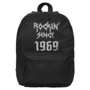 Rockin Since 1969 Classic Rock Year Of Birth Birthday 16 in Basic Backpack