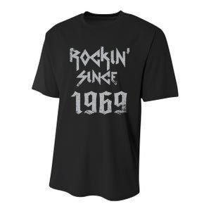 Rockin Since 1969 Classic Rock Year Of Birth Birthday Youth Performance Sprint T-Shirt