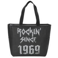 Rockin Since 1969 Classic Rock Year Of Birth Birthday Zip Tote Bag