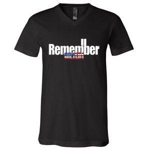 Remember September 11th 09.11.01 V-Neck T-Shirt