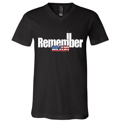 Remember September 11th 09.11.01 V-Neck T-Shirt