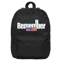 Remember September 11th 09.11.01 16 in Basic Backpack