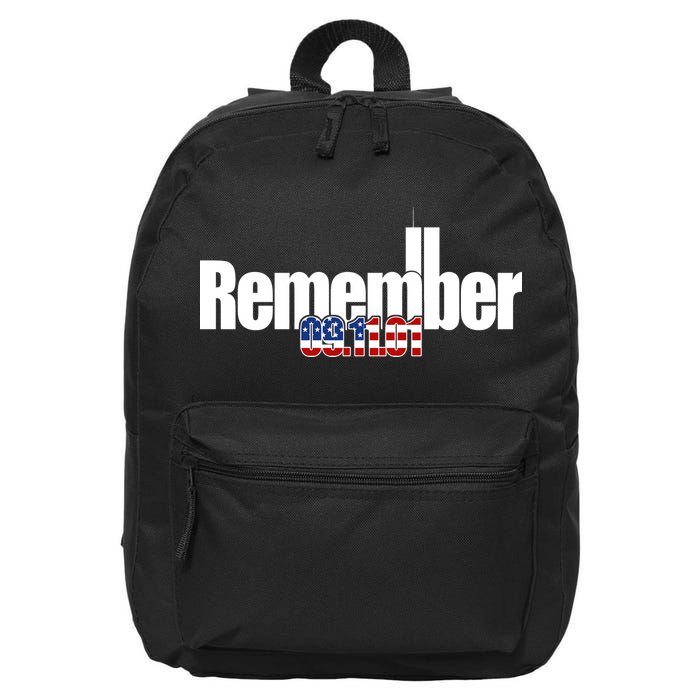 Remember September 11th 09.11.01 16 in Basic Backpack