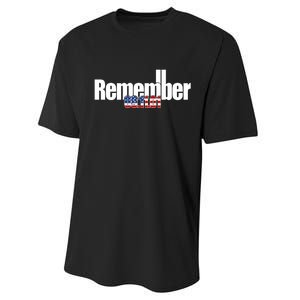 Remember September 11th 09.11.01 Performance Sprint T-Shirt