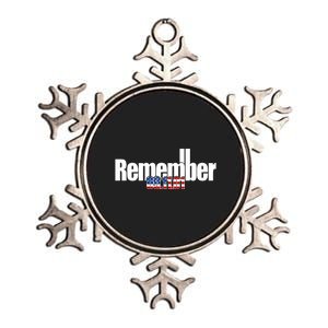 Remember September 11th 09.11.01 Metallic Star Ornament