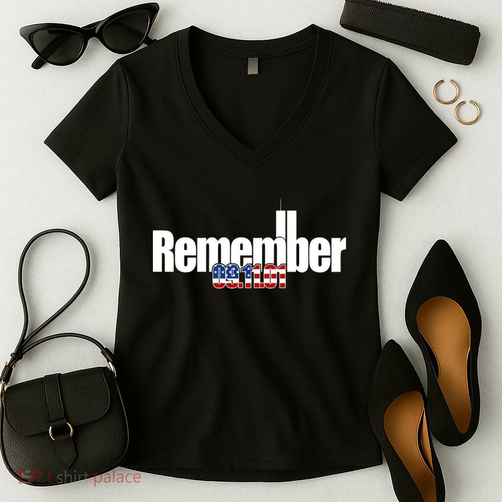 Remember September 11th 09.11.01 Women's V-Neck T-Shirt