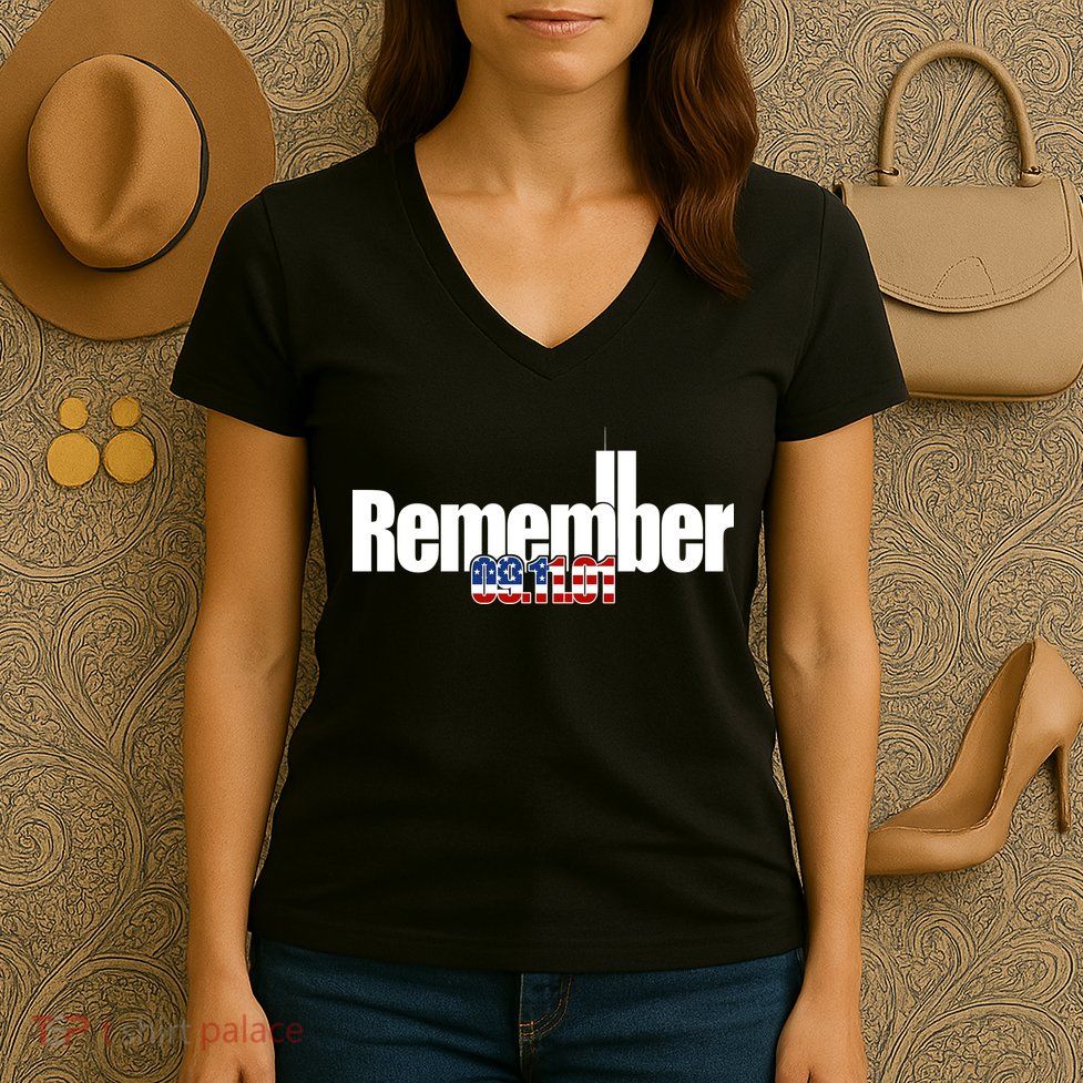 Remember September 11th 09.11.01 Women's V-Neck T-Shirt