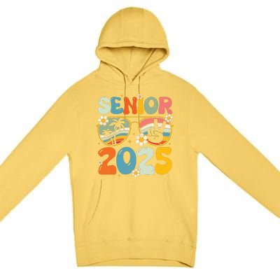 Retro Senior 2025 Back To School Class Of 2025 Graduation Premium Pullover Hoodie