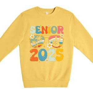 Retro Senior 2025 Back To School Class Of 2025 Graduation Premium Crewneck Sweatshirt